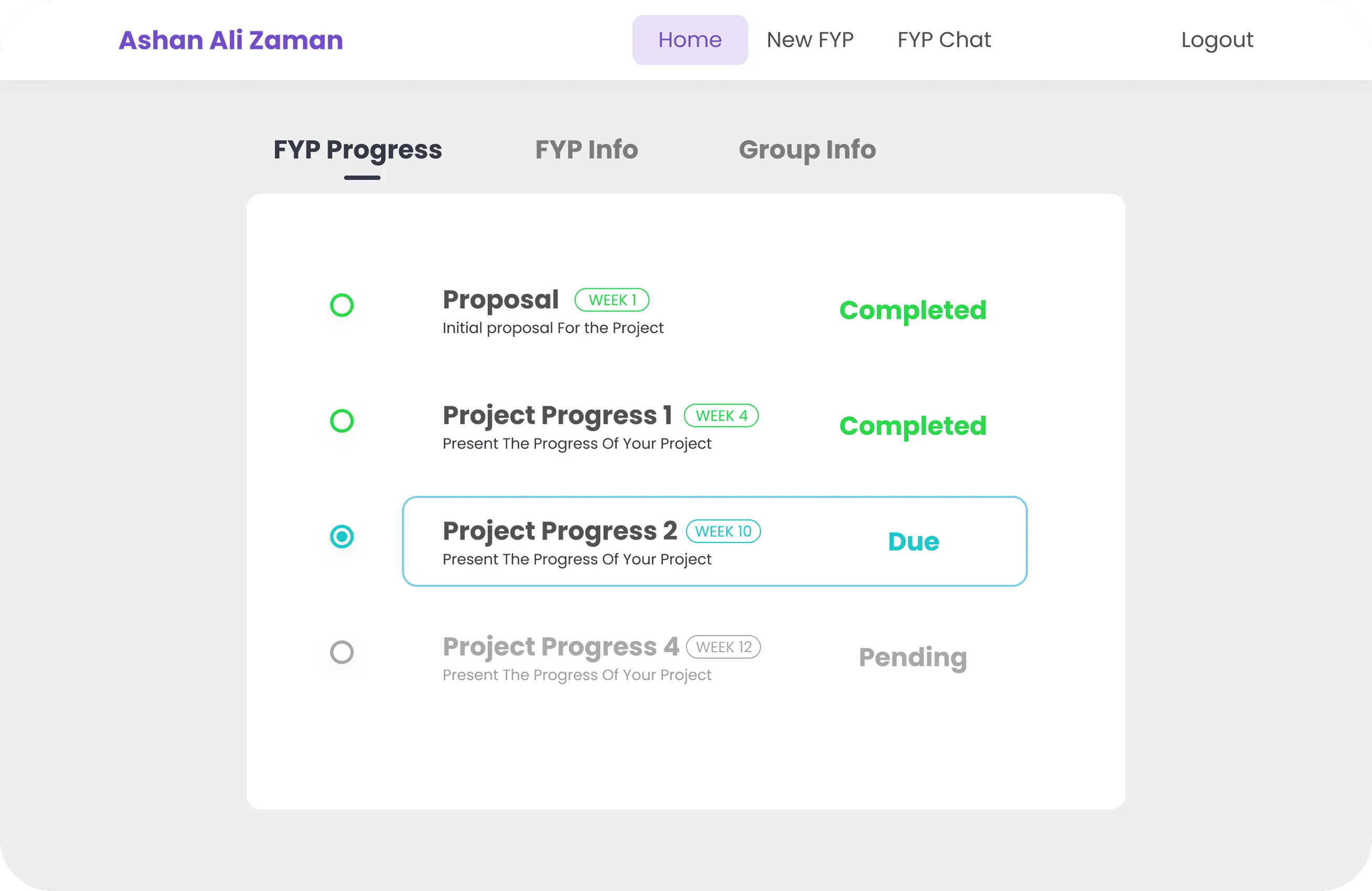 FYP Management System screenshot 5