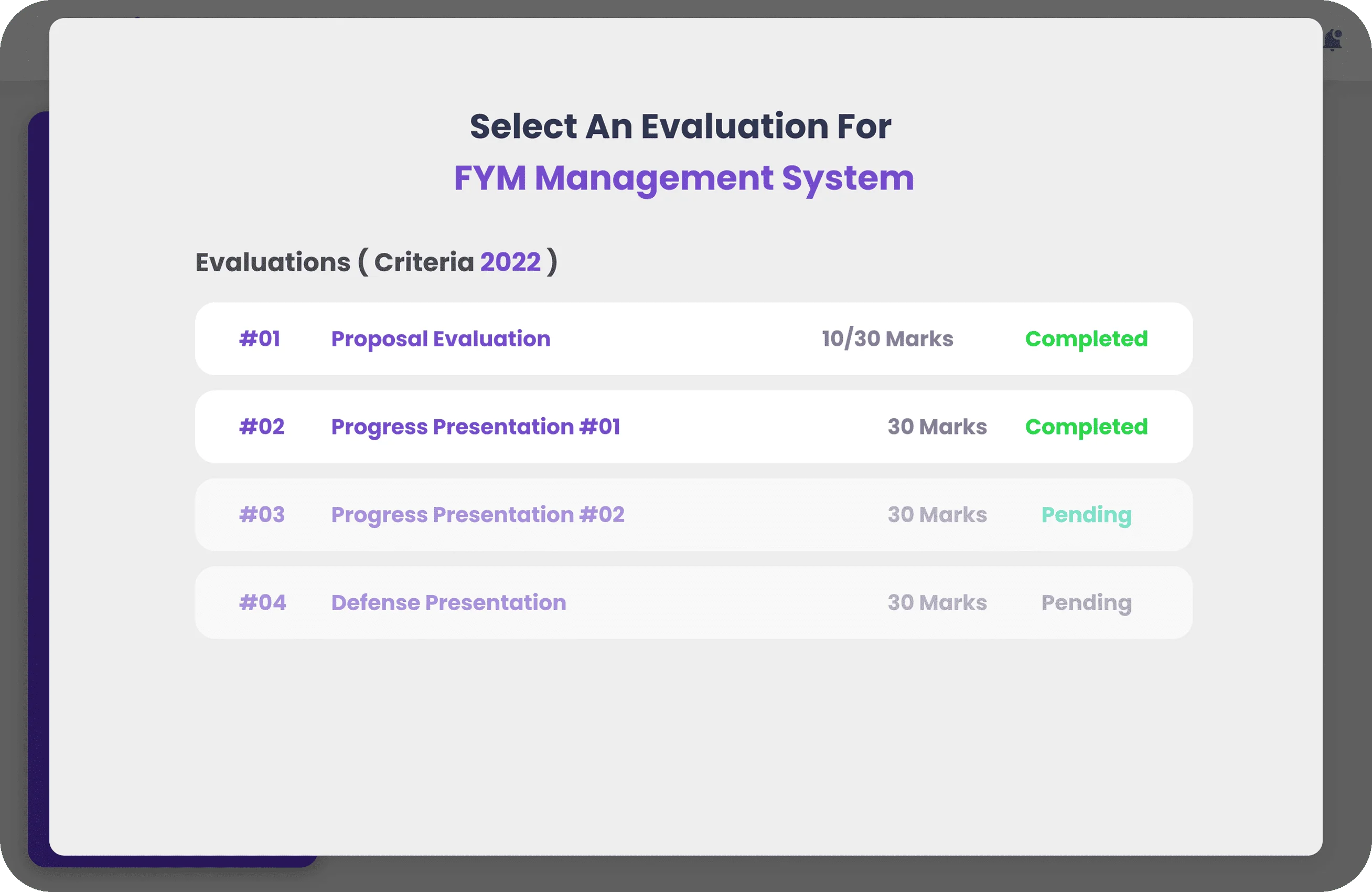 FYP Management System screenshot 6